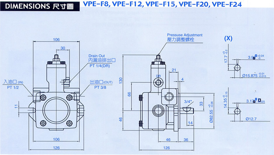 ߮VPEϵҶƬóߴͼVPE-8 VPE-12 VPE-15 VPE-20 VPE-24